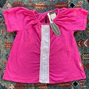 Morgan & Milo Swing Top Pink with Adorable White details